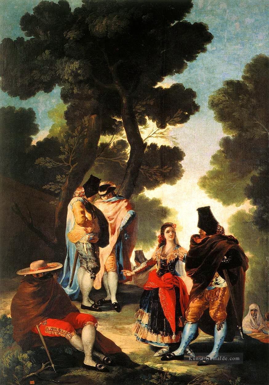 die Maja und der Maskierte Männer Francisco de Goya Ölgemälde